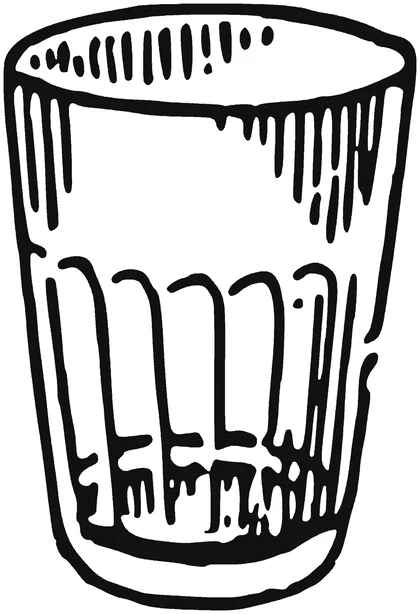 Glass tumbler symbol